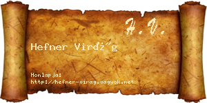 Hefner Virág névjegykártya
